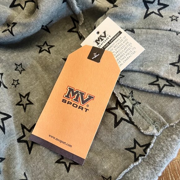 MV Sport Starry Crop Fleece Hoodie Dusty Olive - Picture 2 of 2
